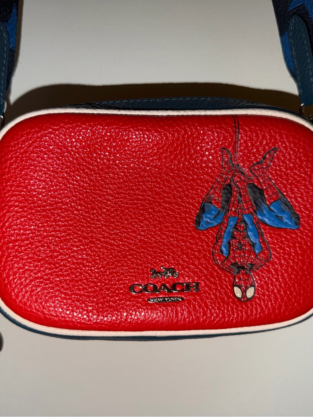 Coach Red and Blue Spider-Man Leather Crossbody - Picture 5 of 6